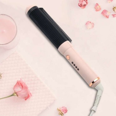 Cheap Unique Style Custom Logo Mini Led Digital Styling  Hair Straightener Brush